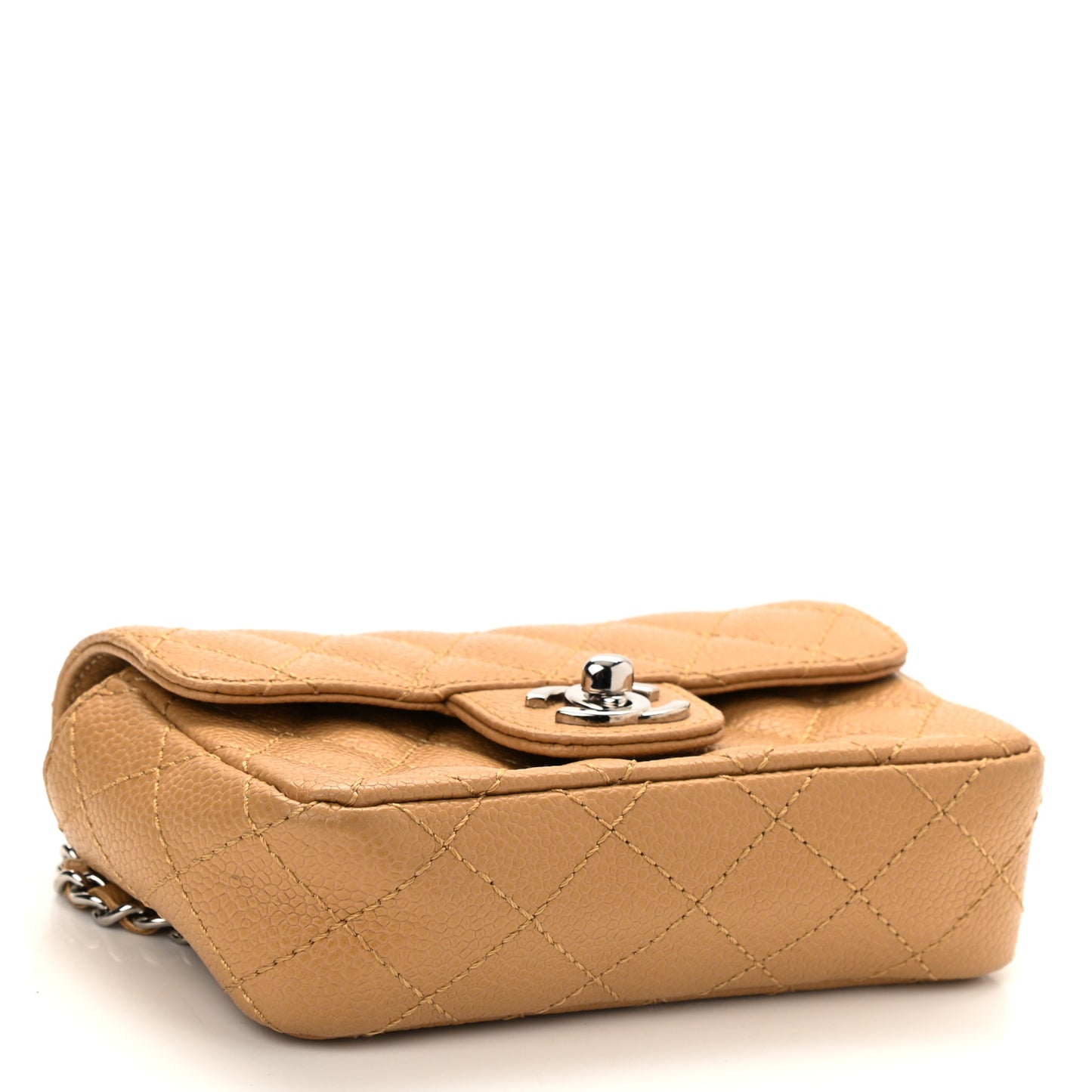 Caviar Quilted Extra Mini Flap Dark Beige
