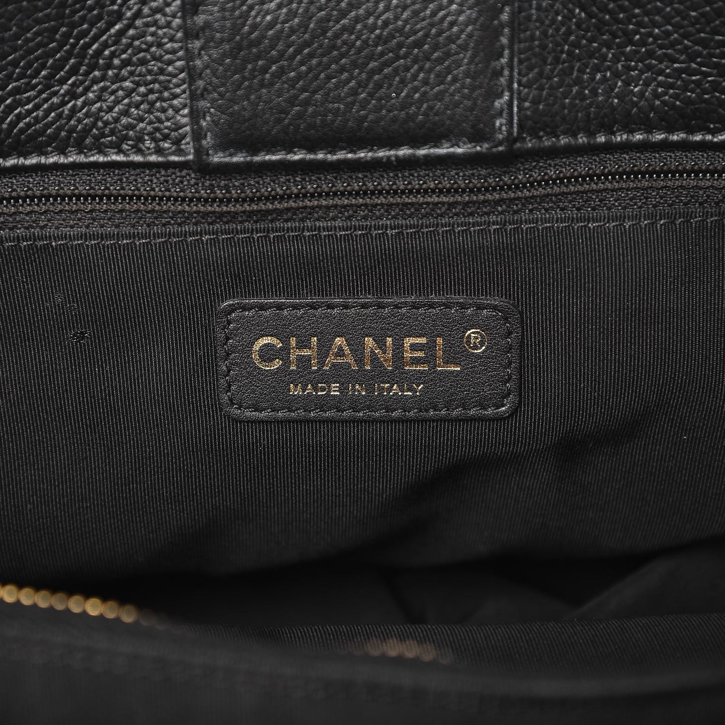 Calfskin Cerf Executive Shopper Tote Black