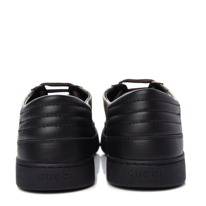 Gucci GG Supreme Monogram Mens Low Top Sneakers 8 Black Beige Ebony 7 of 11