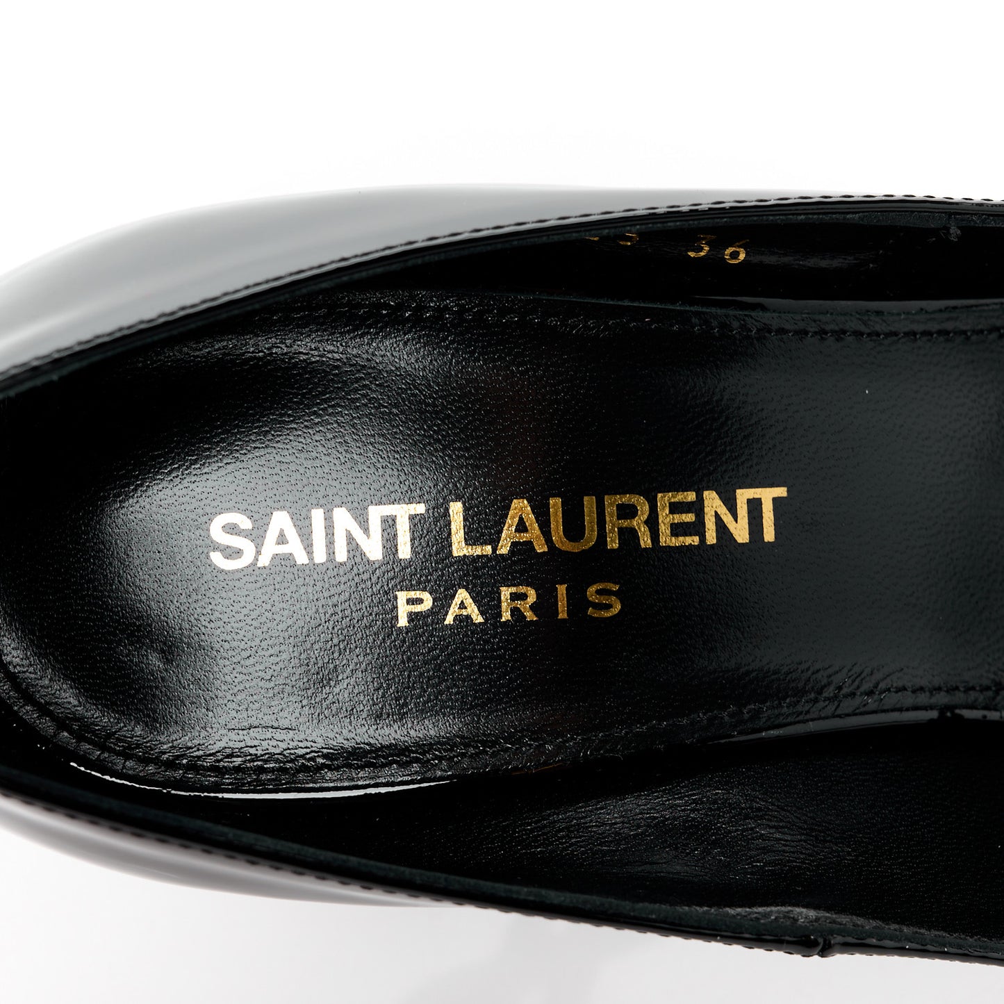 Patent Calfskin Opyum 110 Sandals 36 Black