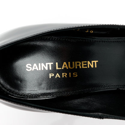 Saint Laurent Patent Calfskin Opyum 110 Sandals 36 Black 7 of 9