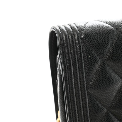 Chanel Caviar Quilted Boy Wallet On Chain WOC Black 12 of 15