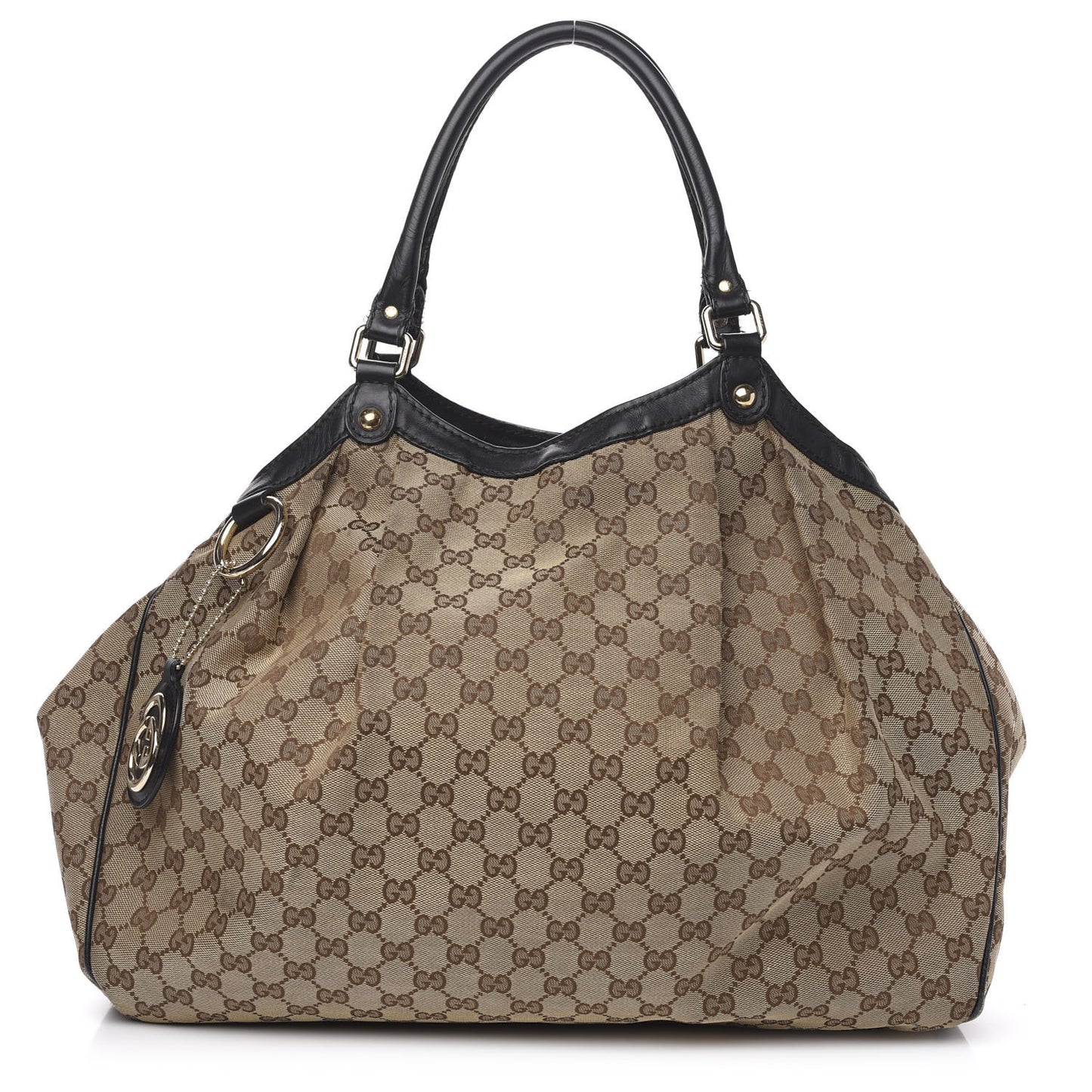Monogram Large Sukey Tote Beige Ebony Black