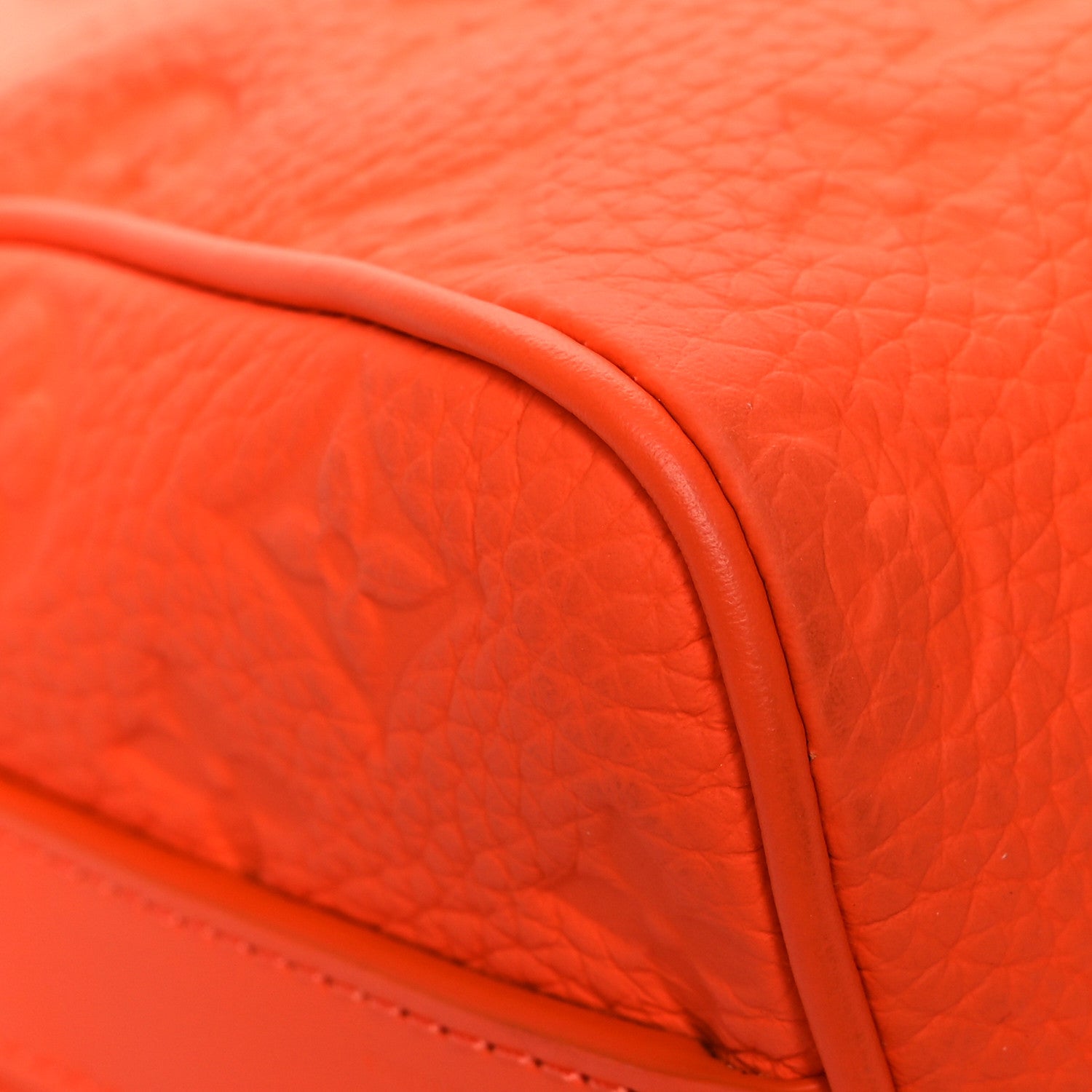 Louis Vuitton Grained Calfskin Aerogram Keepall XS Orange 8 of 14