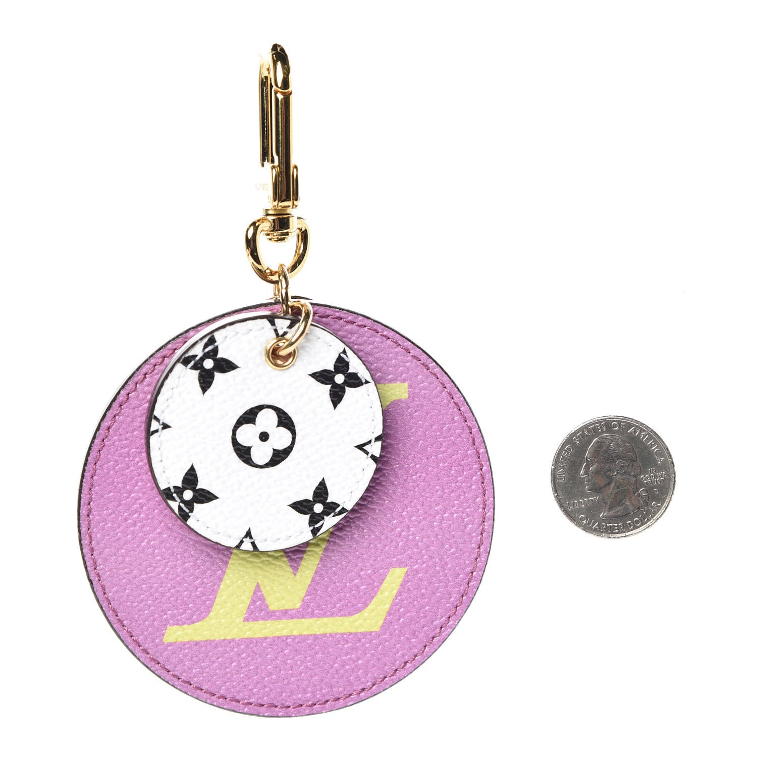 Louis Vuitton Monogram Giant Bag Charm Key Holder Pink Lilac 2 of 4
