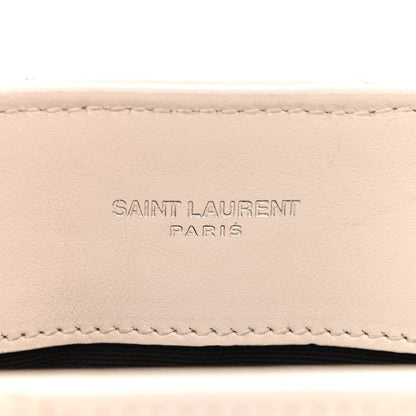Saint Laurent Calfskin Y Quilted Monogram Small Loulou Chain Satchel Ivory 6 of 16