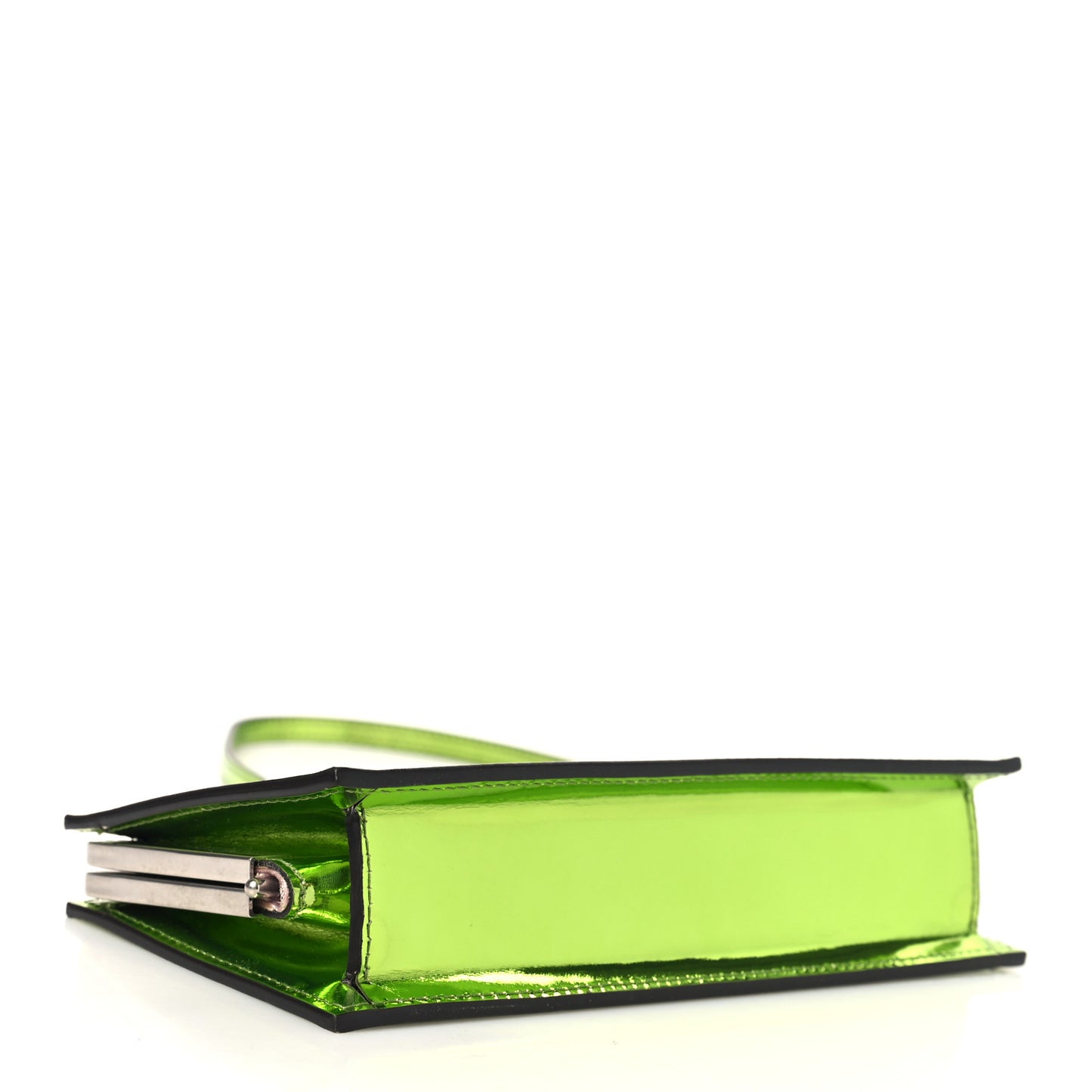 Metallic Patent Clutch Green