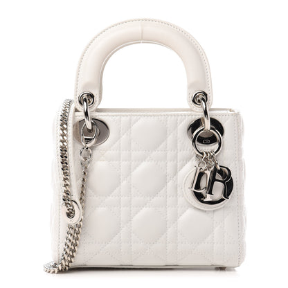 Christian Dior Lambskin Cannage Mini Lady Dior White 1 of 12