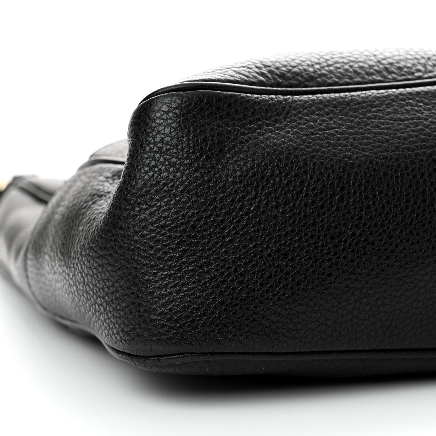 Gucci Pebbled Calfskin Medium Diana Bamboo Shoulder Bag Black 9 of 13