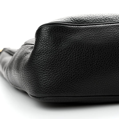 Gucci Pebbled Calfskin Medium Diana Bamboo Shoulder Bag Black 9 of 13