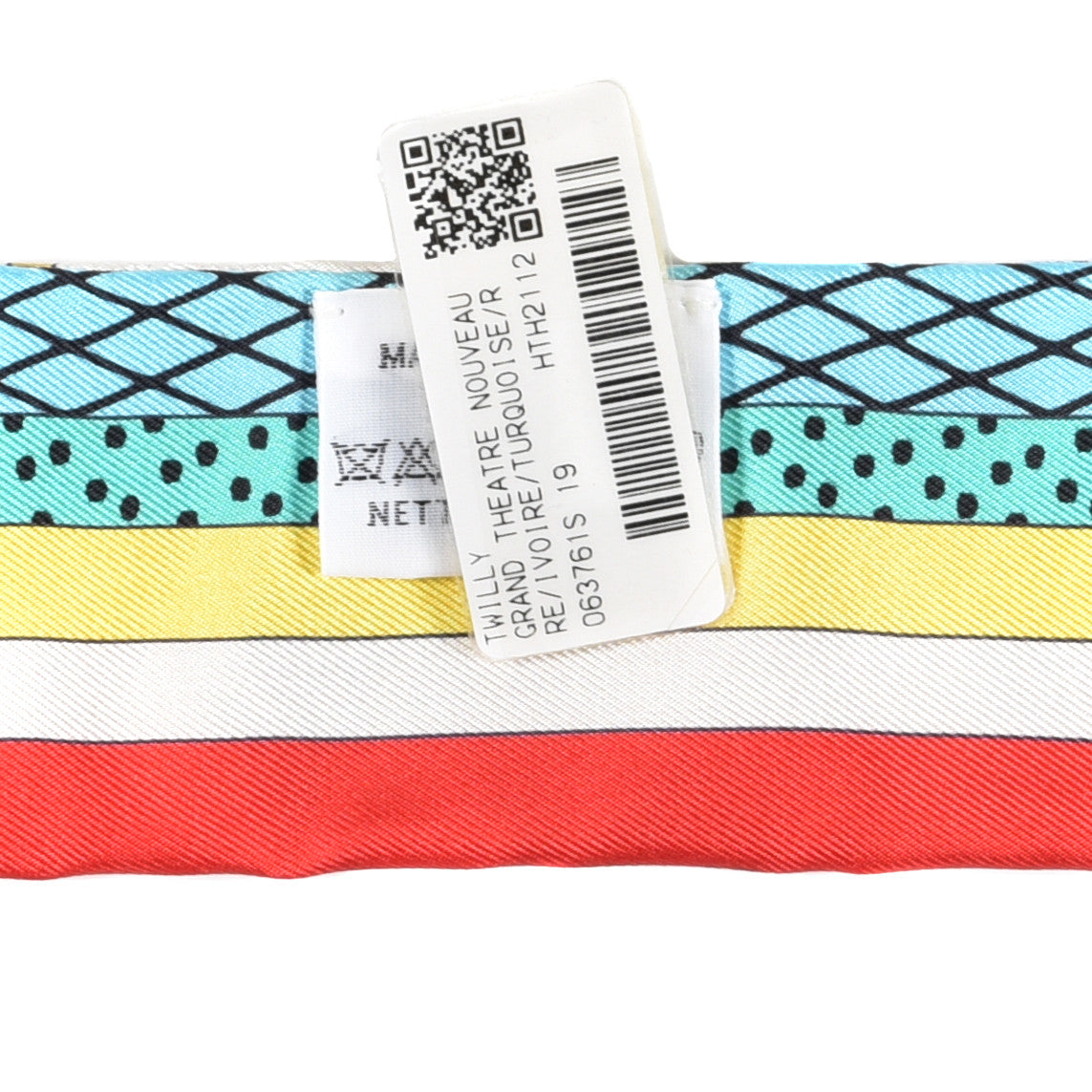 Silk Twilly Grand Theatre Nouveau Ivoire Turquoise