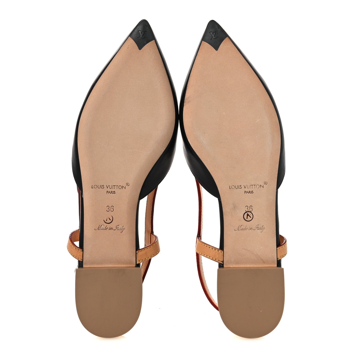 Calfskin Blossom Slingback Flat Ballerina 36 Black