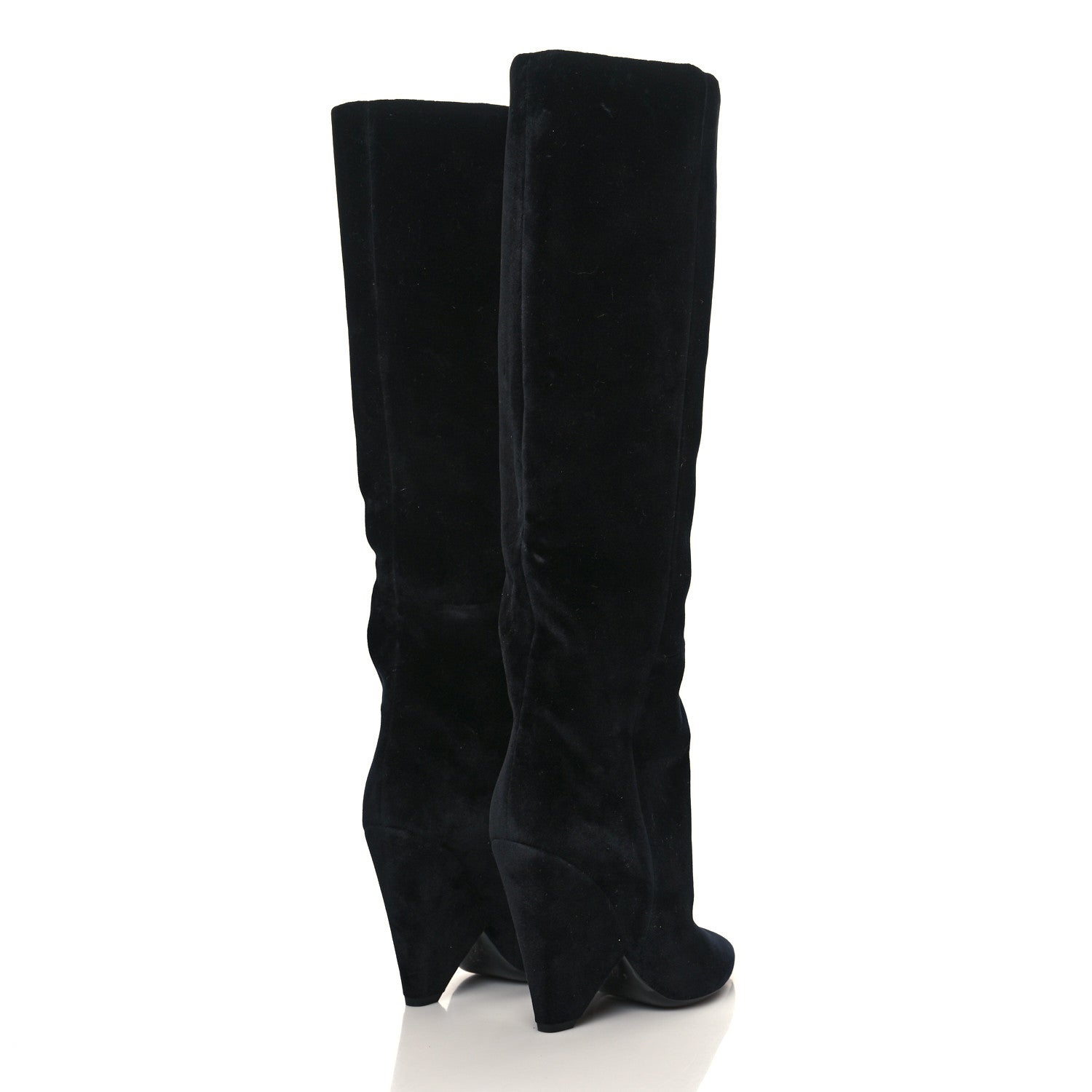 Saint Laurent Velvet Niki 105 Thigh High Boots 37 Black 4 of 6