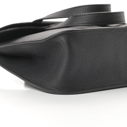 Hermes Taurillon Clemence Halzan 25 Black 11 of 13
