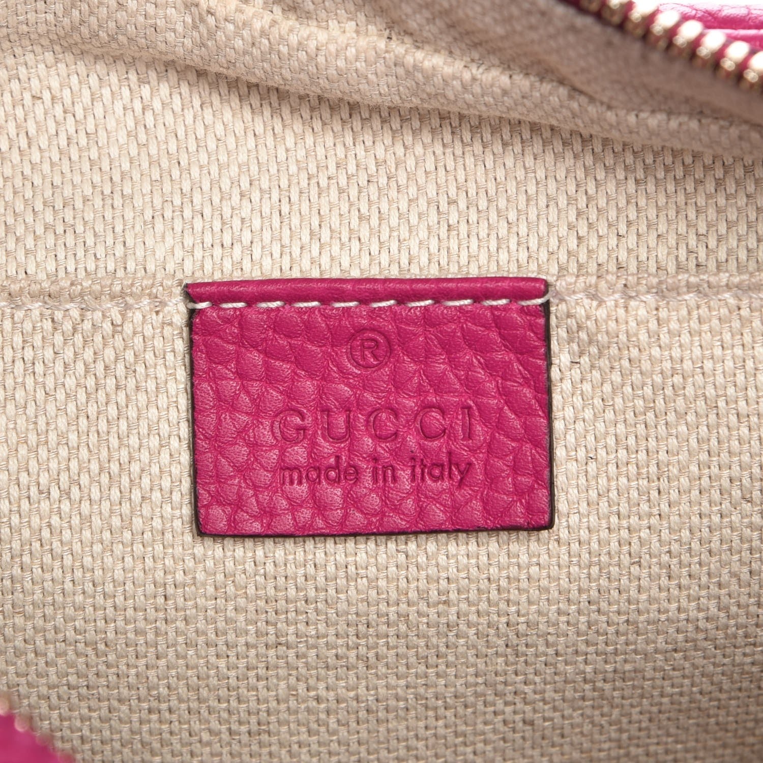 Gucci Pebbled Calfskin Small Soho Disco Bag Bright Bougainvillea 6 of 7