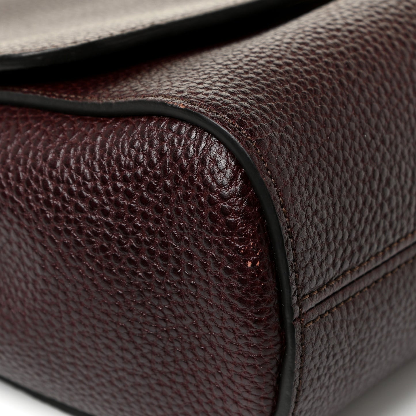 Glossy Goatskin Medium Lily Oxblood