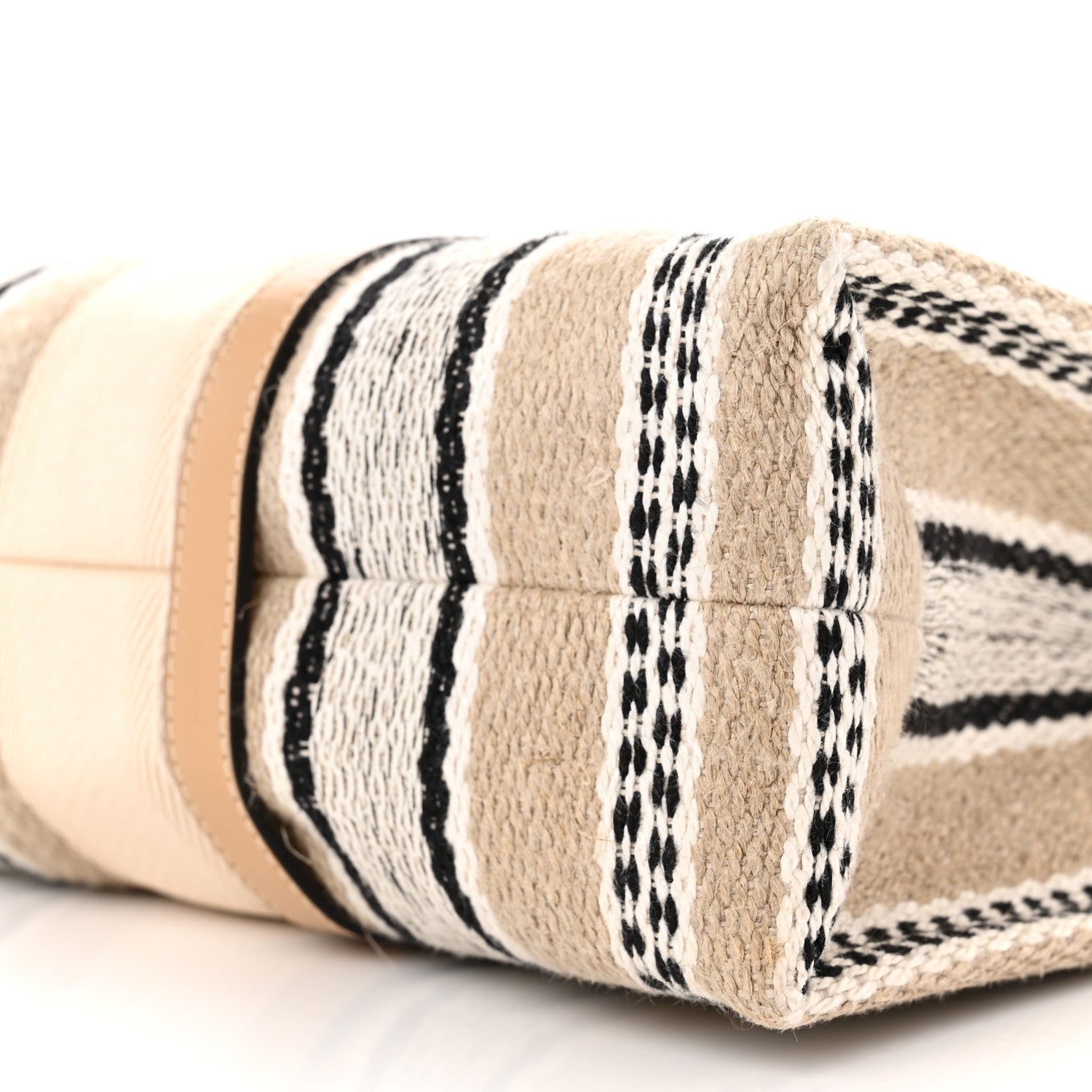 Chloe Knit Large Woody Ribbon Tote Nude 9 of 9