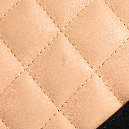 Chanel Calfskin Quilted Small Cambon Tote Beige Black 5 of 9