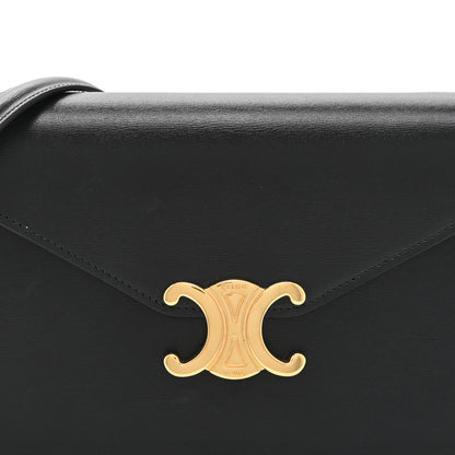 Celine Shiny Calfskin Triomphe Margo Wallet on Chain Black 8 of 10