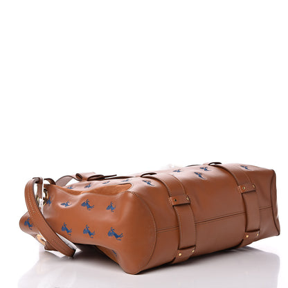 Chloe Smooth Calfskin Little Horses Embroidered Tao Zipped Tote Caramel 4 of 10