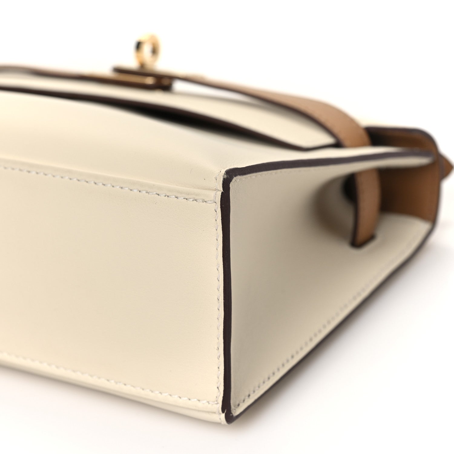 Hermes Swift Horseshoe Kelly Pochette Clutch Nata Biscuit 10 of 11