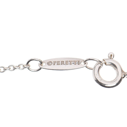 Tiffany Sterling Silver Diamond .07ct Elsa Peretti Pear Shape Diamonds by the Yard Pear-Shaped Pendant Necklace 5 of 9