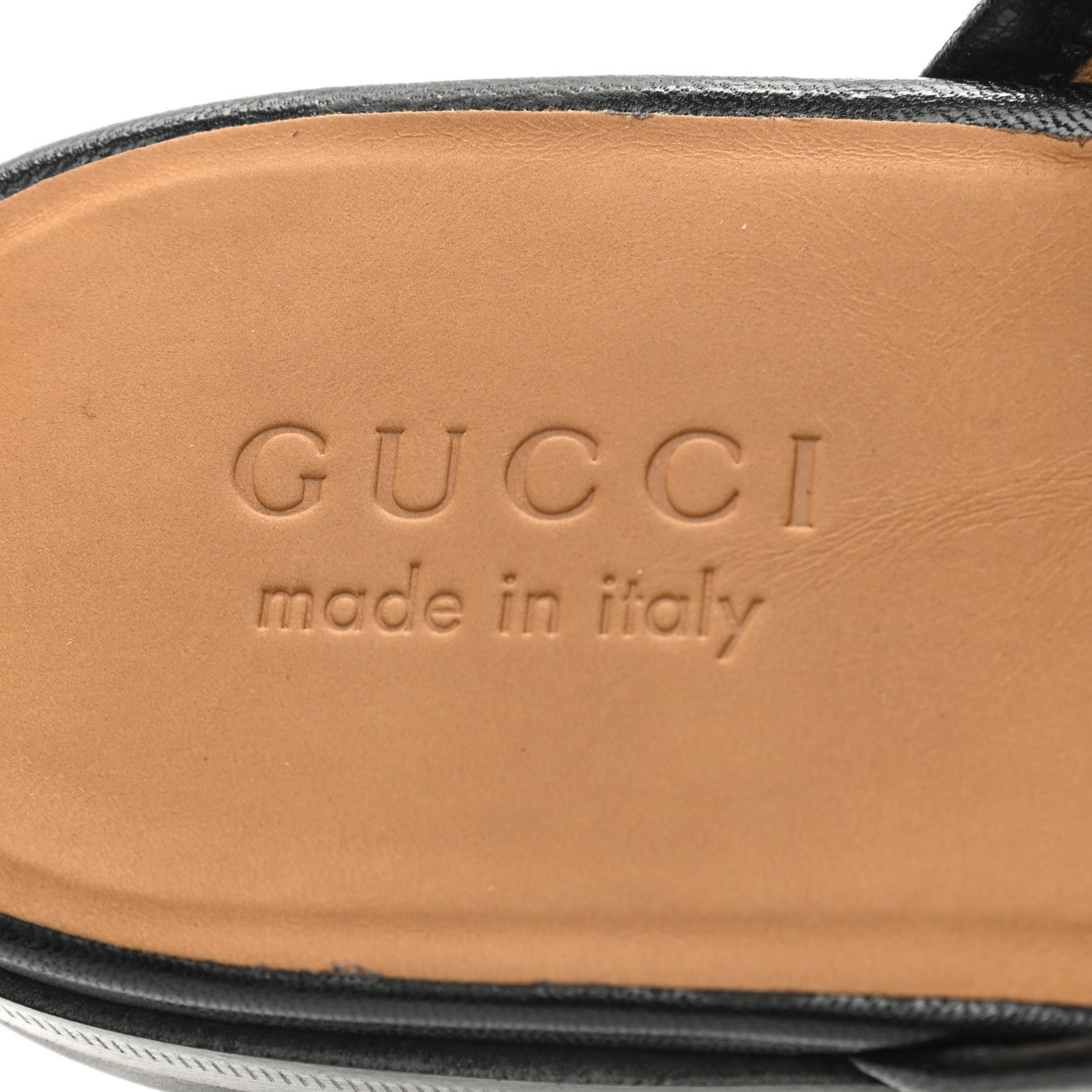 Gucci Goatskin Mens Horsebit Slippers 9 Black 6 of 7