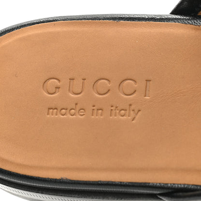Gucci Goatskin Mens Horsebit Slippers 9 Black 6 of 7