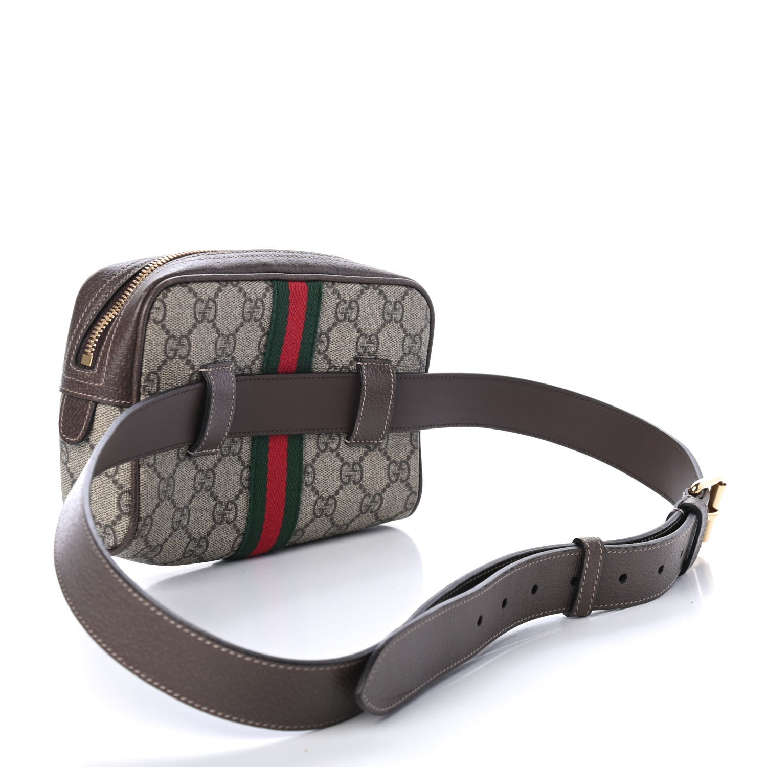 Gucci GG Supreme Monogram Web Small Ophidia Belt Bag 105 42 Dark Brown 2 of 4