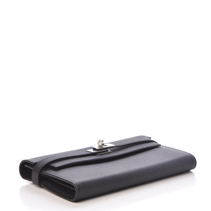 Hermes Epsom Kelly Longue Wallet Black 4 of 8