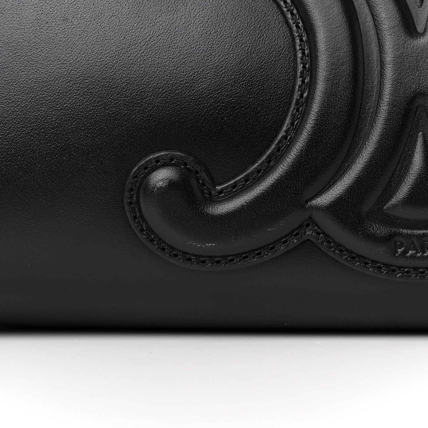 Celine Smooth Calfskin Cuir Triomphe Shoulder Bag Black 8 of 14