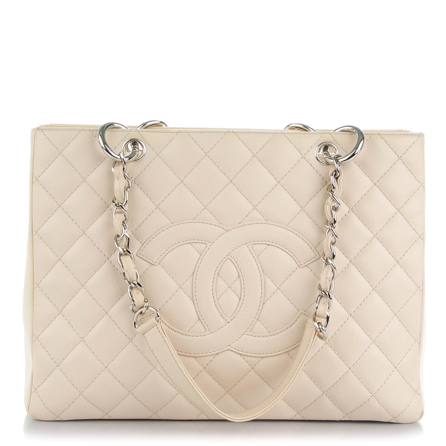 Chanel Caviar Quilted Grand Shopping Tote GST Beige Clair 1 of 7