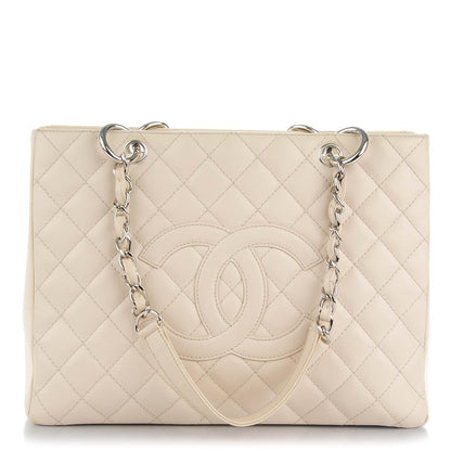 Chanel Caviar Quilted Grand Shopping Tote GST Beige Clair 1 of 7