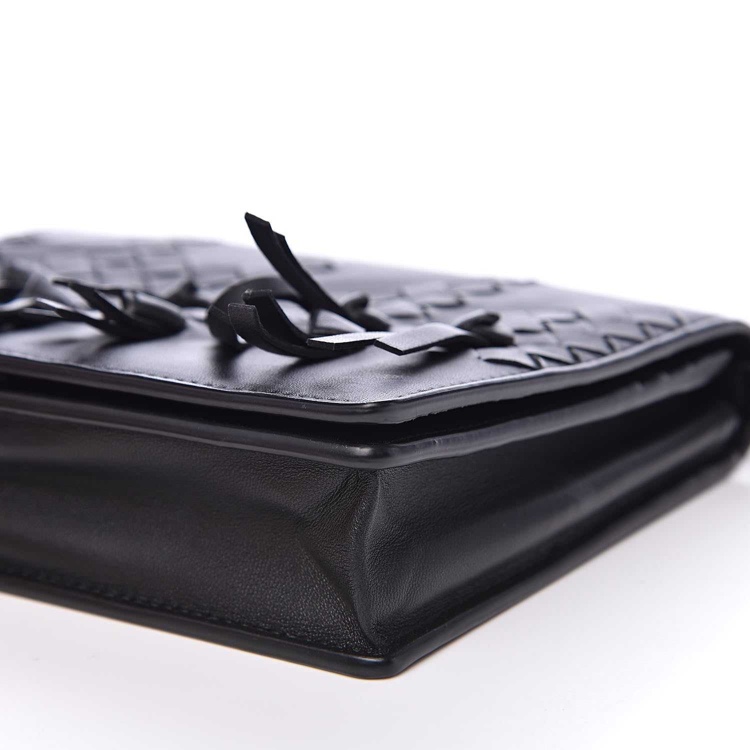Bottega Veneta Nappa Intrecciato Brio Chain Wallet Black 9 of 9