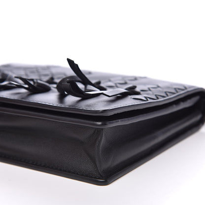 Bottega Veneta Nappa Intrecciato Brio Chain Wallet Black 9 of 9