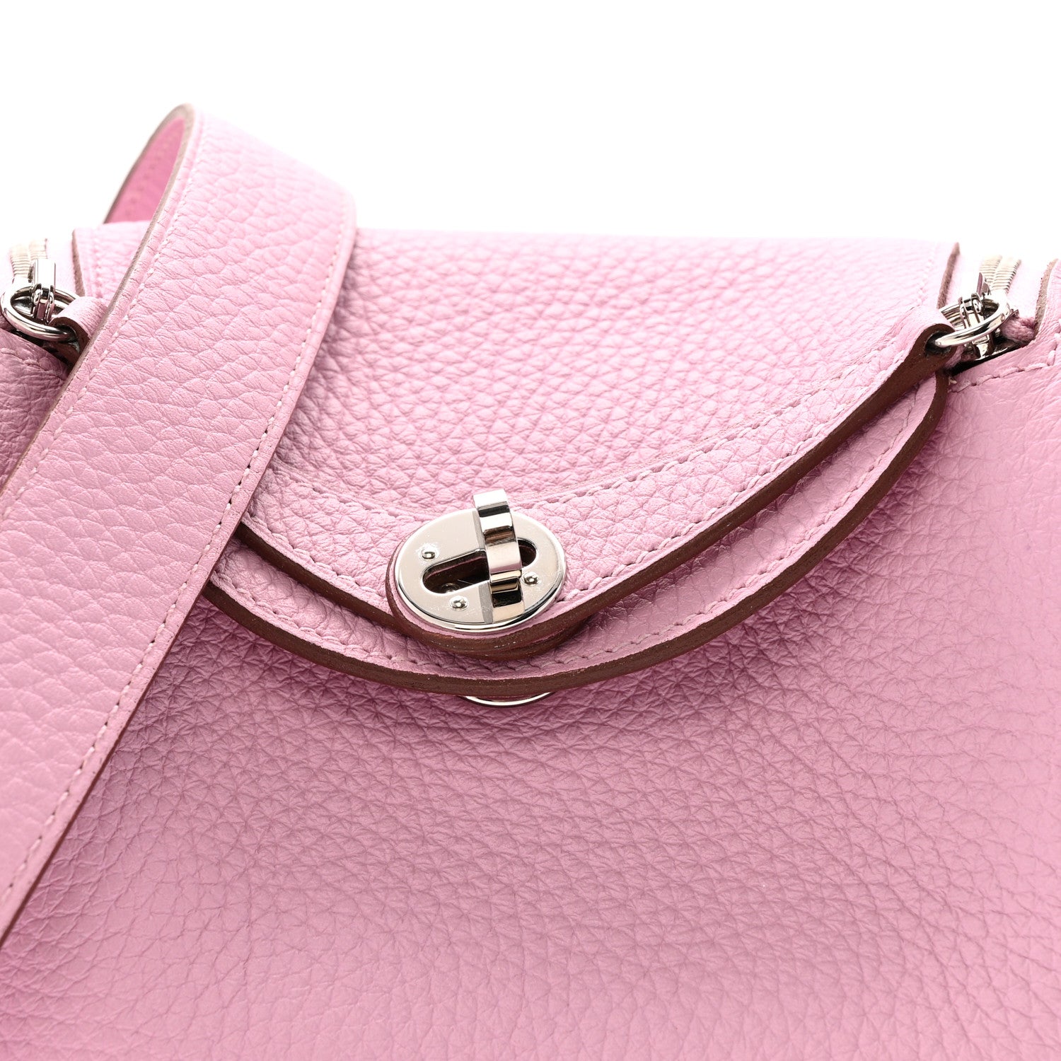 Hermes Taurillon Clemence Mini Lindy 20 Mauve Sylvestre 8 of 11