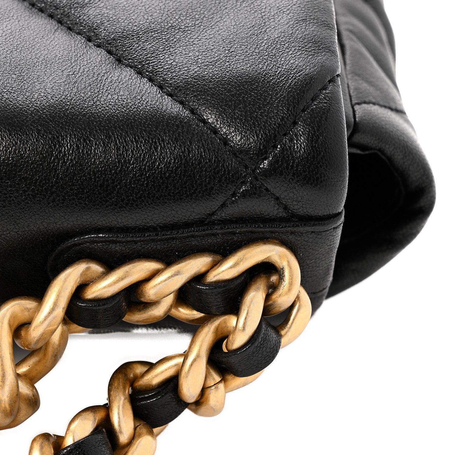 Chanel Goatskin Quilted Medium Chanel 19 Flap Black 1883851