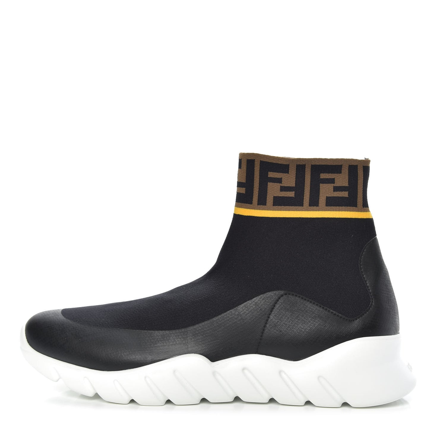 Jersey FF Mania Mens High Top Sock Sneakers 11 Black Tobacco Yema