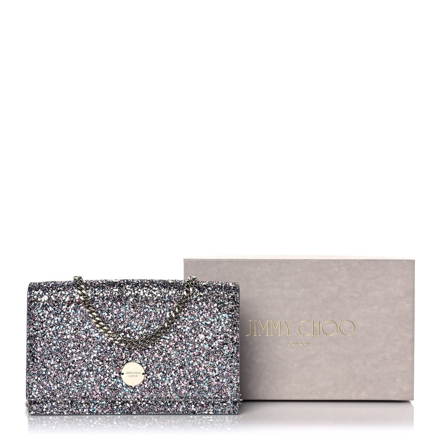 Glitter Florence Wallet on Chain Bubblegum Mix