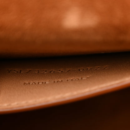 Saint Laurent Calfskin Monogram Take Away Box Dusty Vintage Brown Gold 8 of 12