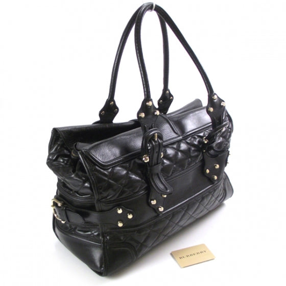 Burberry Leather XL Manor Tote Black 3 of 11