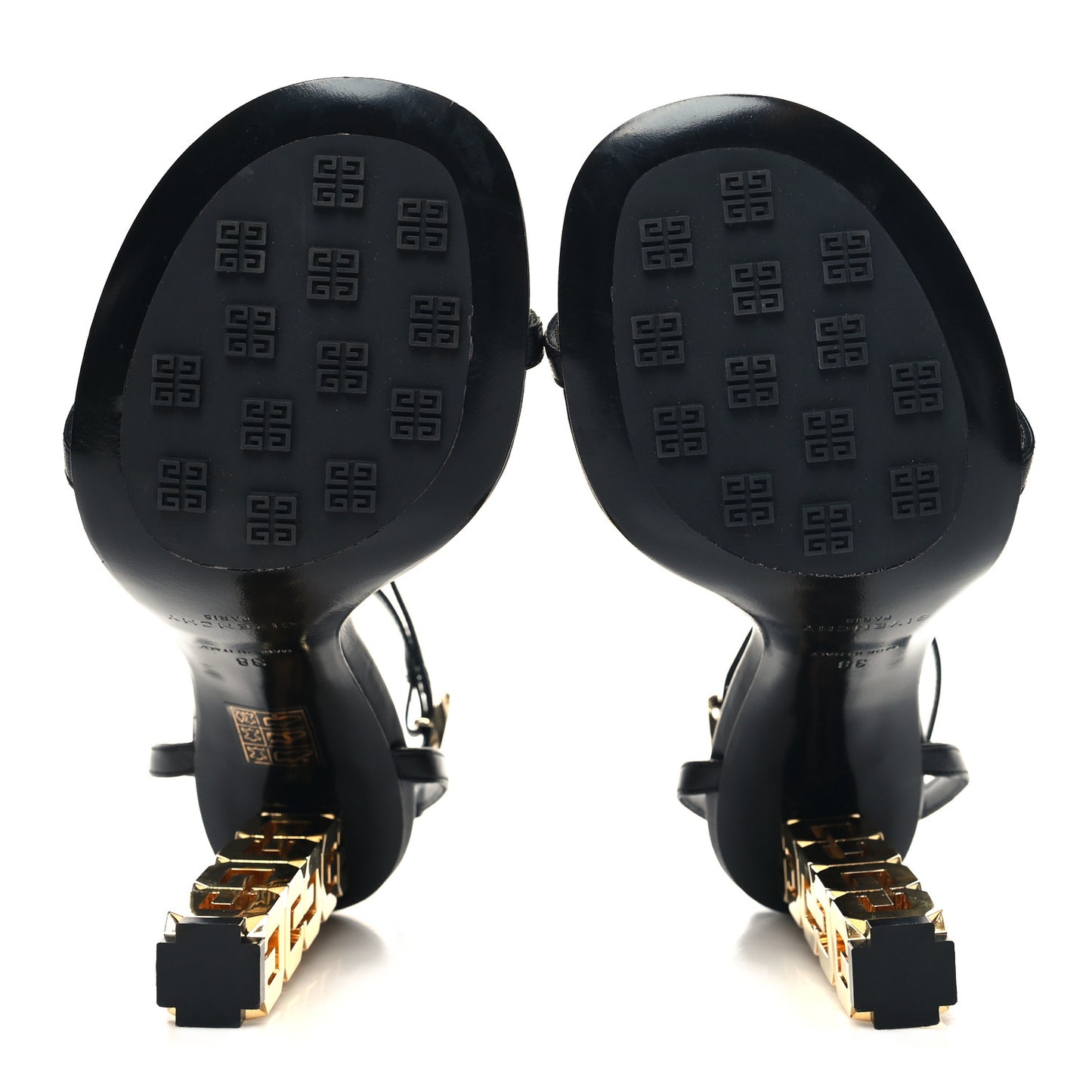 Smooth Nappa G Cube 105mm Sandals 38 Black