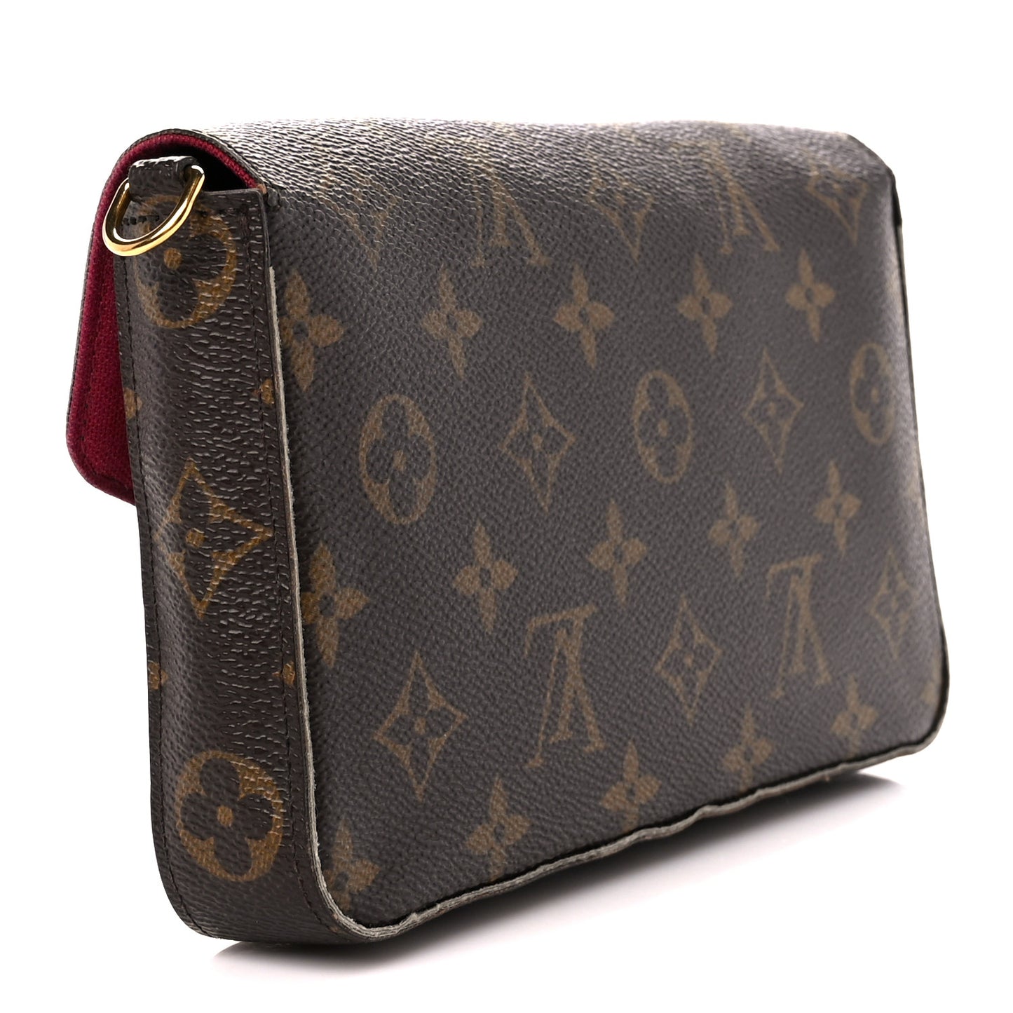 Monogram Pochette Felicie Chain Wallet Fuchsia