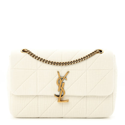 Saint Laurent Crinkle Cotton Patchwork Monogram Medium Jamie Vanilla Ice 1 of 13