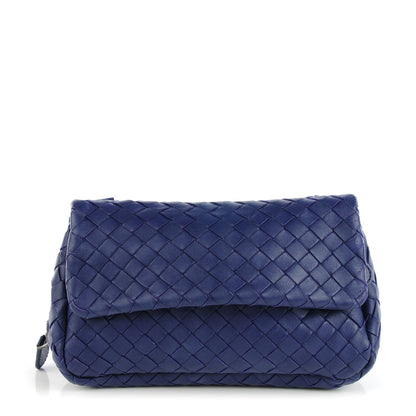 Bottega Veneta Nappa Intrecciato Messenger Bag Atlantic Blue 1 of 8