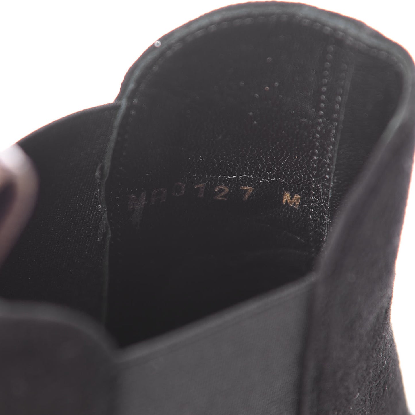 Suede Monogram Uniformes Cap Toe Chelsea 75mm Ankle Boots 38 Black