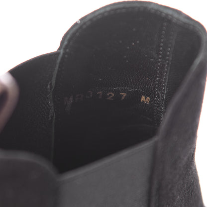 Louis Vuitton Suede Monogram Uniformes Cap Toe Chelsea 75mm Ankle Boots 38 Black 8 of 10