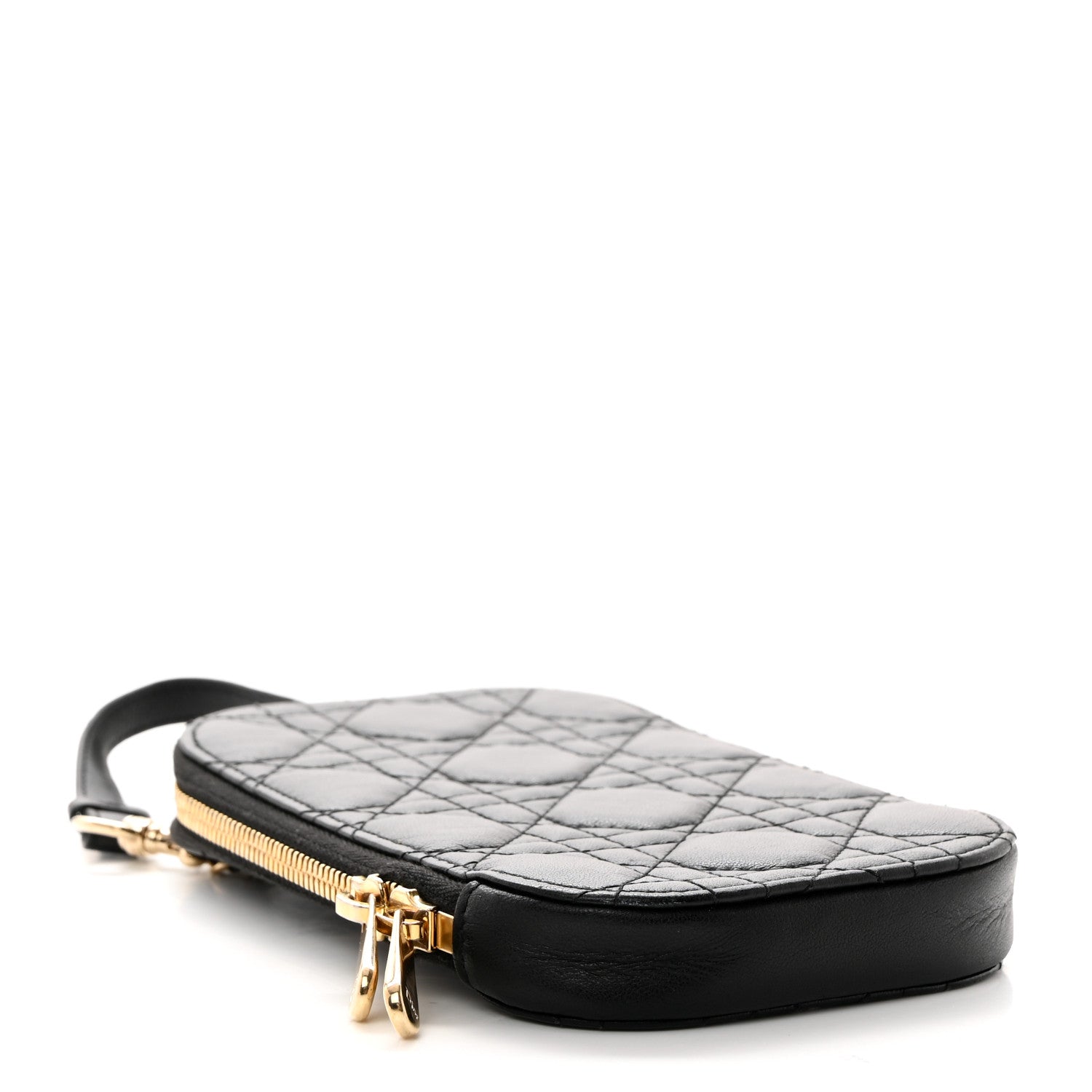 Christian Dior Lambskin Cannage Lady Dior Phone Holder Black 4 of 8