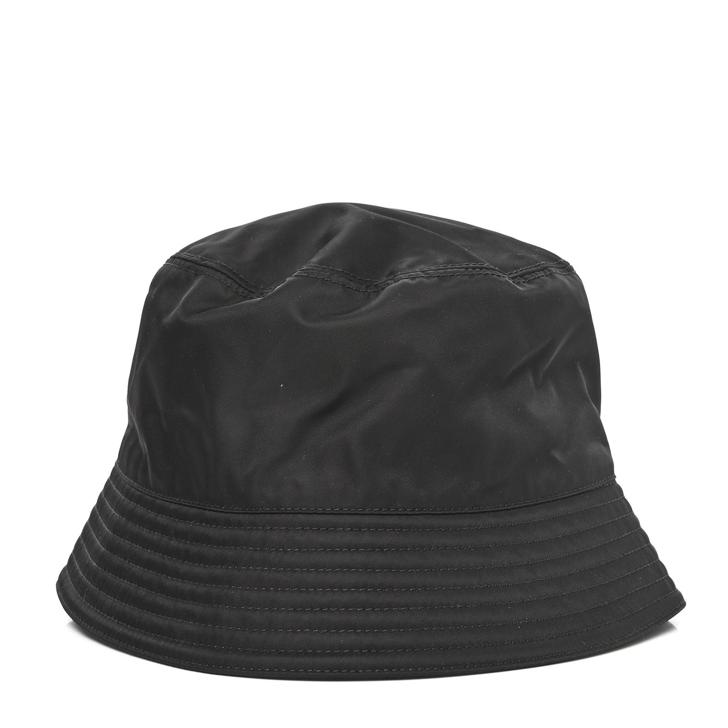 Re-Nylon Metal Triangle Logo Womens Bucket Hat M Black