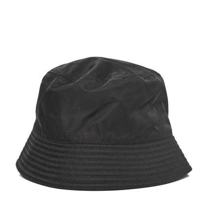 Prada Re-Nylon Metal Triangle Logo Womens Bucket Hat M Black 6 of 10
